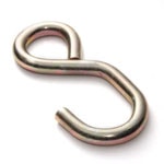 One of the most common tie-down hooks are S-hooks.