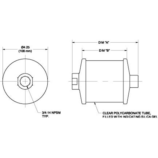 R Transformer Desiccant Breather