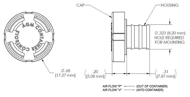 TA210 Two-Way Pressure Relief Valve Drawing