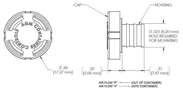 TA210 Two-Way Pressure Relief Valve Drawing