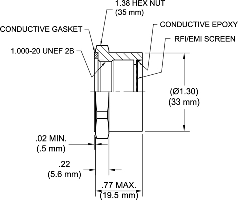 AGM's 238070 Shielded Nut Assembly Drawing