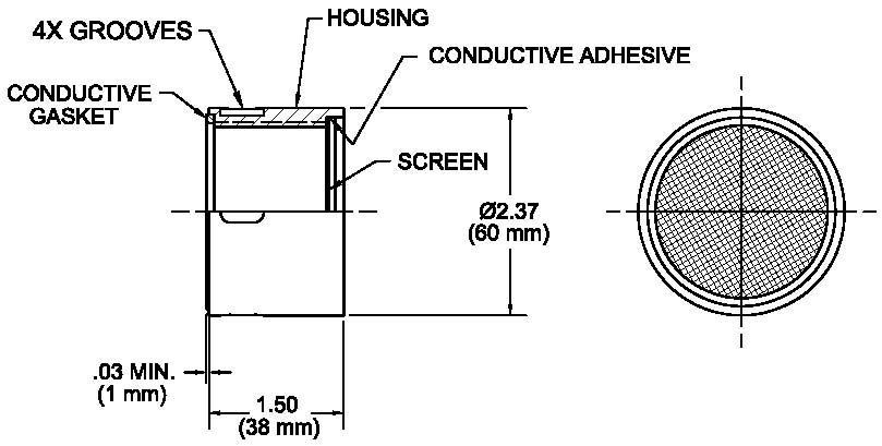 770075 RFI/EMI Shielded Nut Assembly