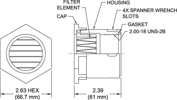 773090 High Flow Filter Assembly Drawing