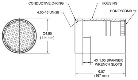 790020 RFI/EMI Shielded Nut Assembly drawing