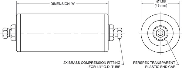 BL/D4123 In-Line Desiccator drawing