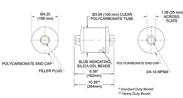 Drum Vent Dryer Desiccant Breathers Drawing