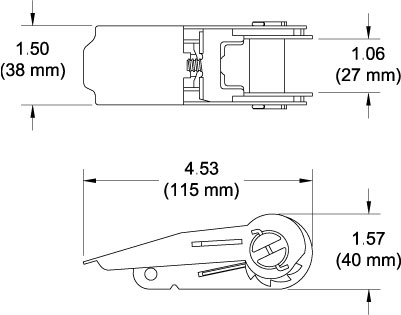 C428S Ratchet Buckle drawing