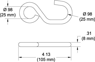 C459s S-Hook drawing