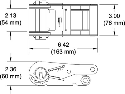 C726 Ratchet Buckle drawing