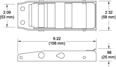 C813S Over-Center Buckle drawing