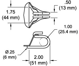 K753 Hook & Keeper drawing