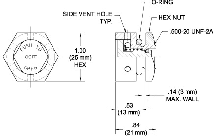 TA316 Manual Relief Valve drawing