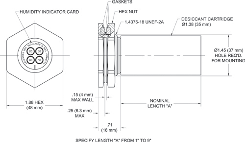 TA471 Indicating Desiccator drawing