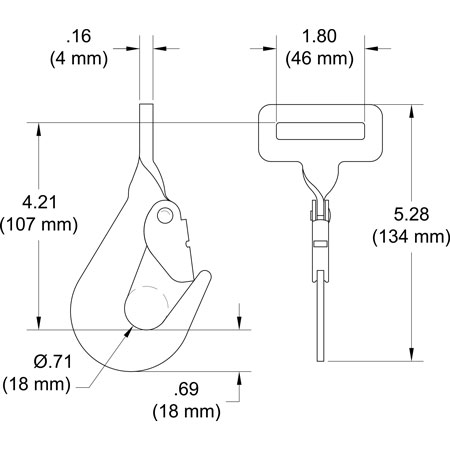 K765 Snap Hook Drawing