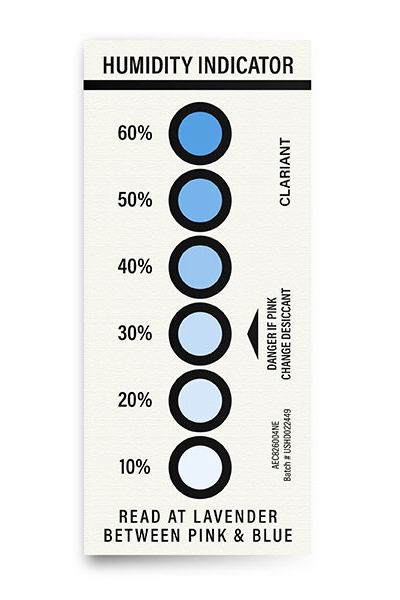 10-60% REVERSIBLE HUMIDITY INDICATOR CARD