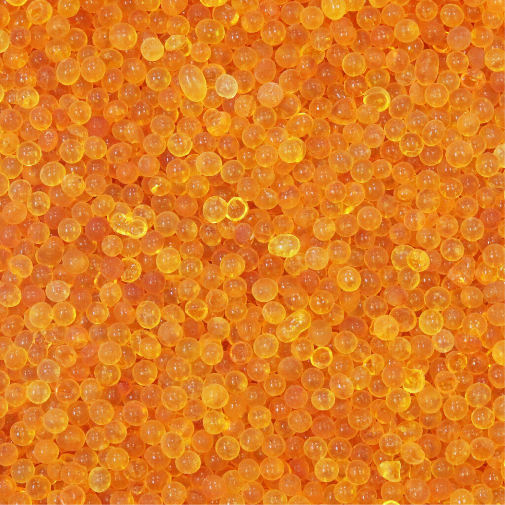 Orange indicating silica gel desiccant